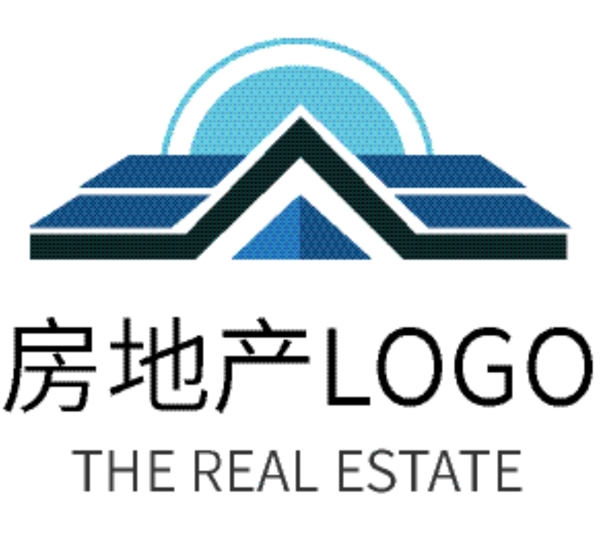 蓝色房地产商务企业logo