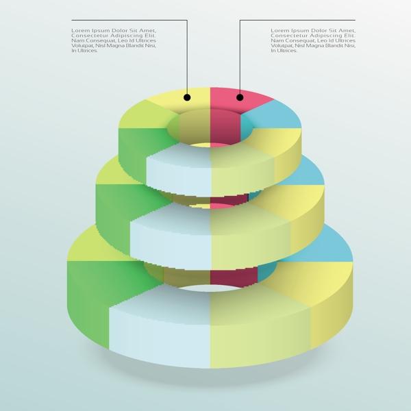三维图表的业务布局矢量素材04