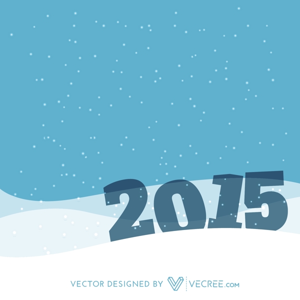 2015在冰雪景观新年背景