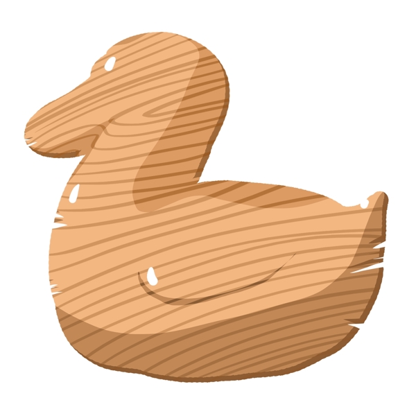 漂亮的木质鸭子插图