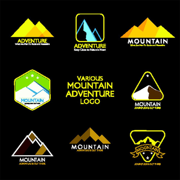 彩色山峰logo图片