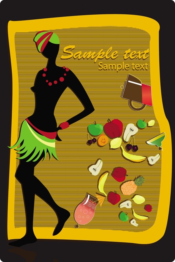 水果糕点非洲文化背景图片