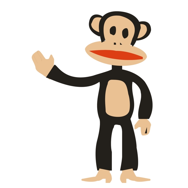 印花矢量图卡通形象大嘴猴男装男童免费素材