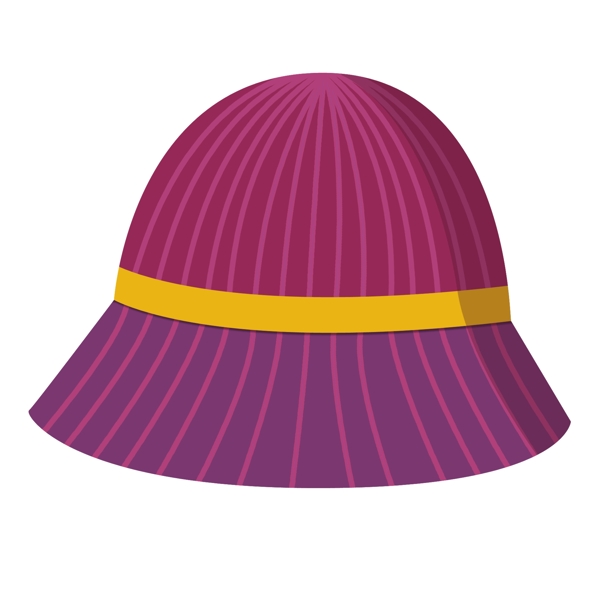 紫色圆顶礼帽插画