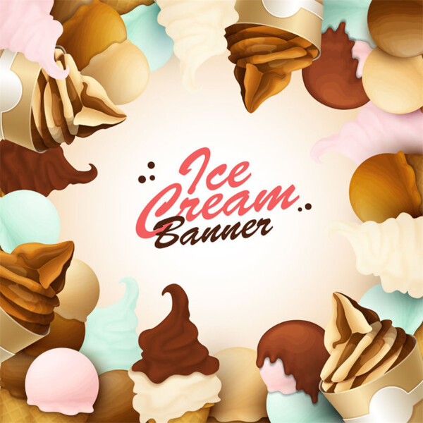 卡通冰淇淋背景图片