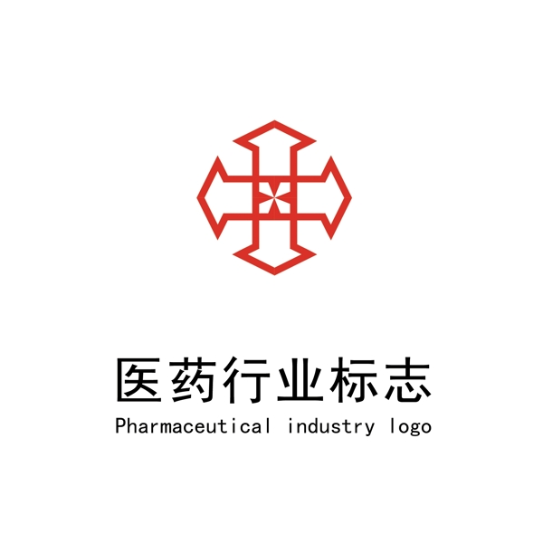 简约线条医药logo
