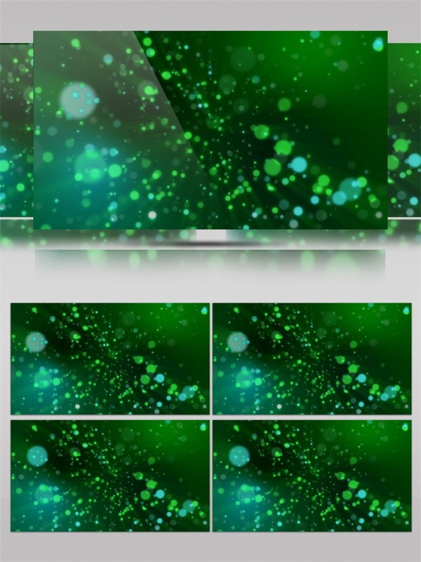 绿色光效粒子高清视频素材