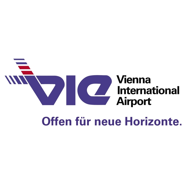 VIEViennaInternationalAirportOffenfand252rneueHorizontelogo设计欣赏VIEViennaInternational