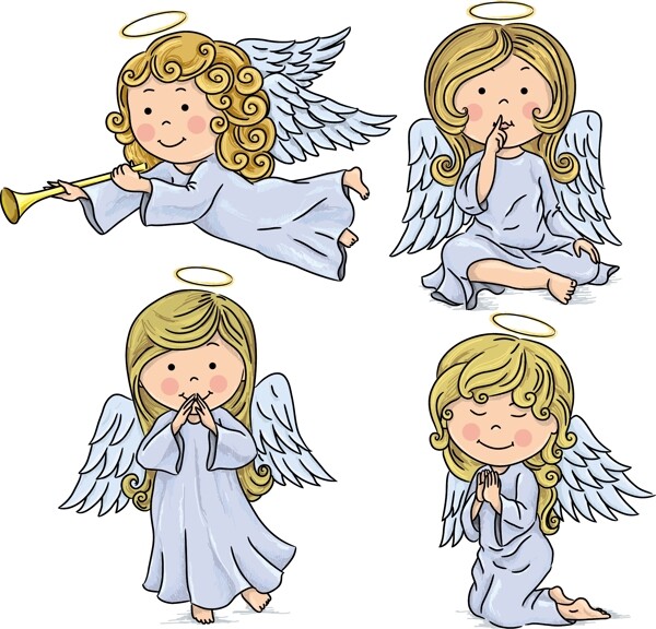 卡通小天使矢量图片