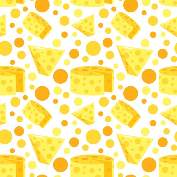 黄色奶酪装饰图案背景
