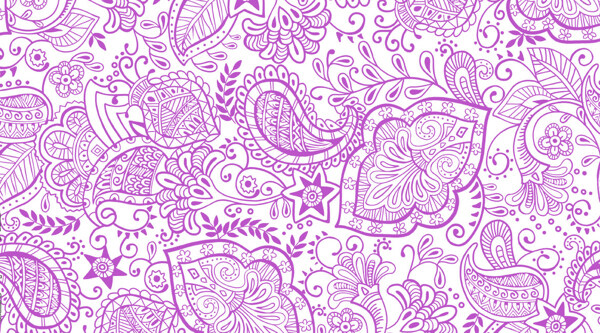 紫色花纹布艺壁纸