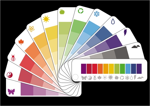 色卡矢量图图片