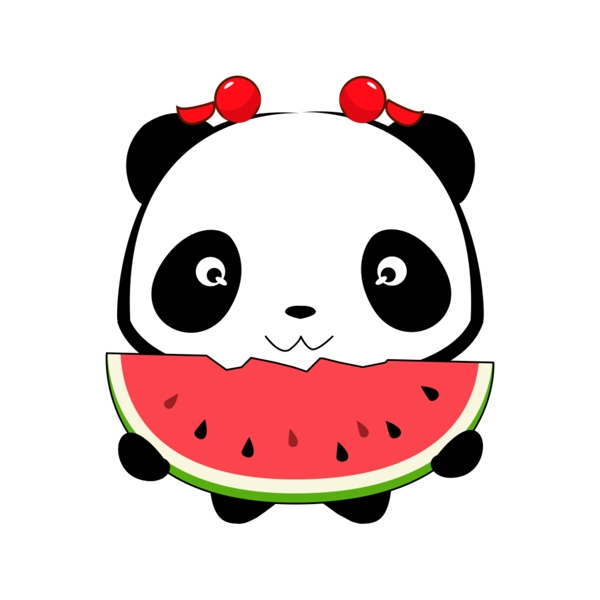 熊猫西瓜表情包表情设计