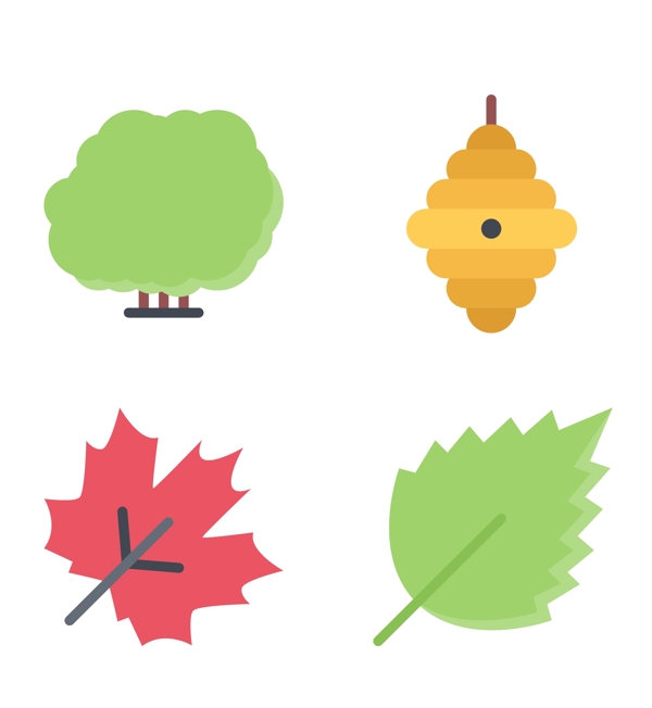 精美绿叶环境icon图标