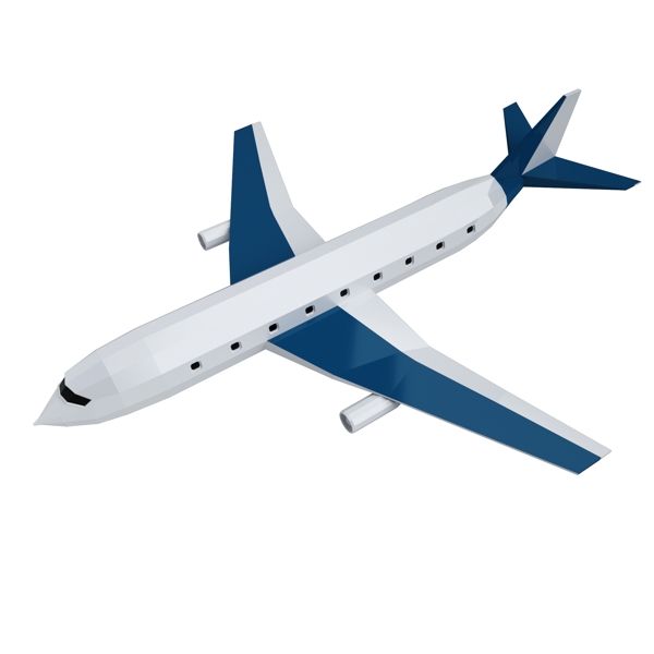 C4D飞机低面模型