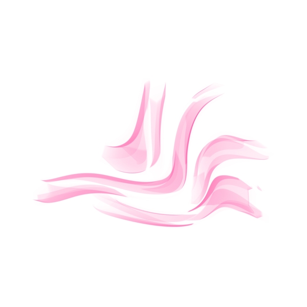 抽象线条粉色扭曲曲线