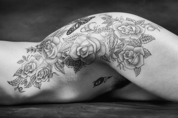 玫瑰花纹身图案图片