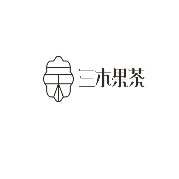 果茶饮品logo设计
