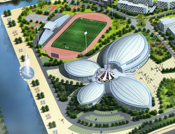 上海海事大学临港新校区体育中心图片