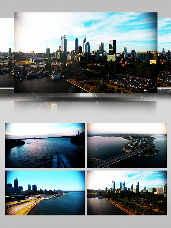 1080p超清风景澳大利亚珀斯天际线风景