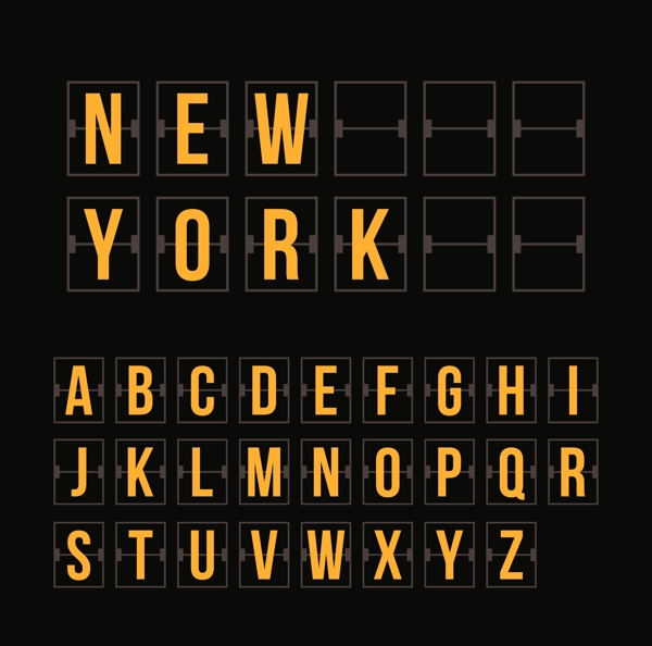 橙色字母设计