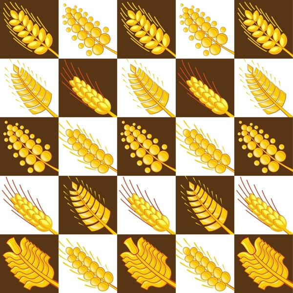 小麦模式03矢量