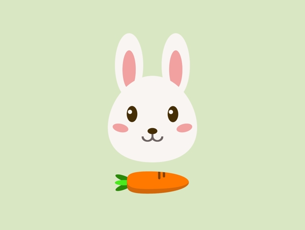 爱吃萝卜的小白兔logo图案icorn