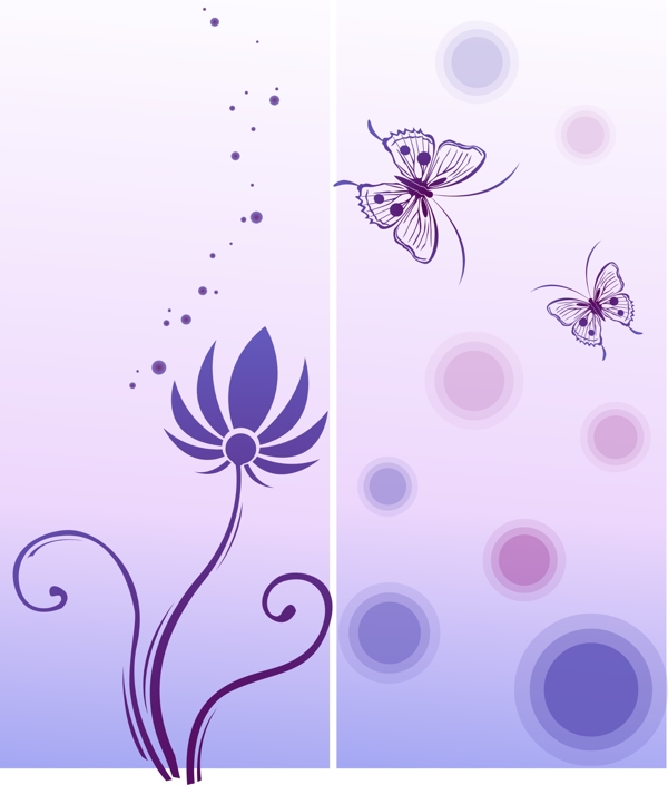 蝴蝶与花纹图片