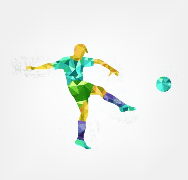 足球运动员抽象模板图片