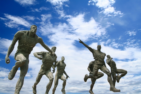 宁波雅戈尔体育馆雕塑图片