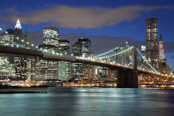 纽约现代都市夜景图片