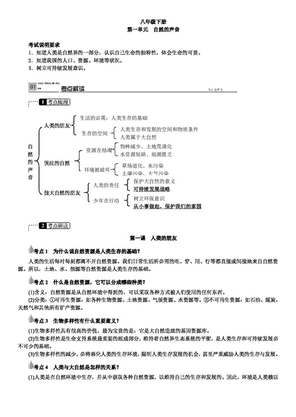 中考专区思想品德春中考政治复习学案八年级下册