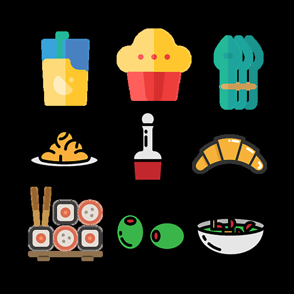 汉堡餐饮食物食品icon图标素材