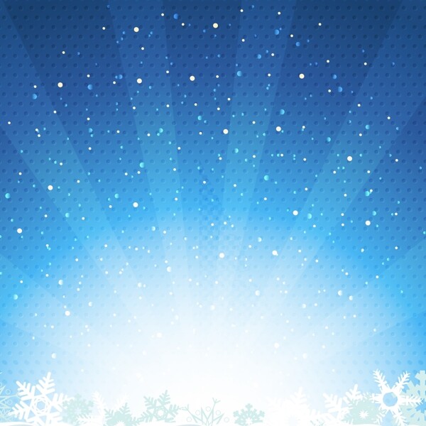 蓝底光芒下雪