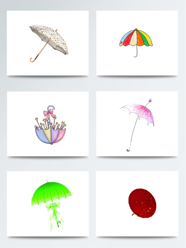 时尚可爱手绘雨伞
