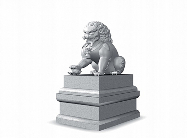 石狮子3D模型图片