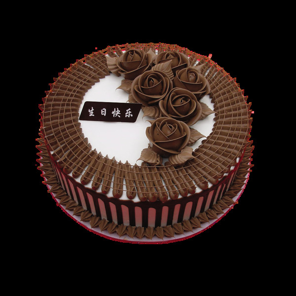 黑巧克力花朵蛋糕素材
