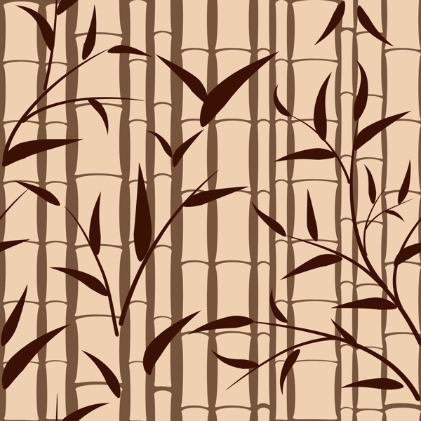 竹子精美中国风花纹底纹元素矢量素材