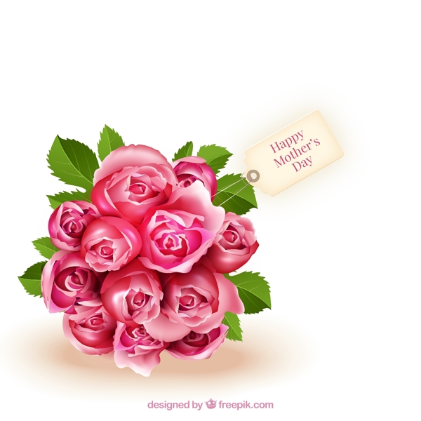 矢量粉色玫瑰图片
