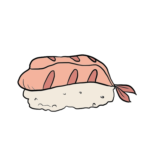 日本三文鱼料理插画