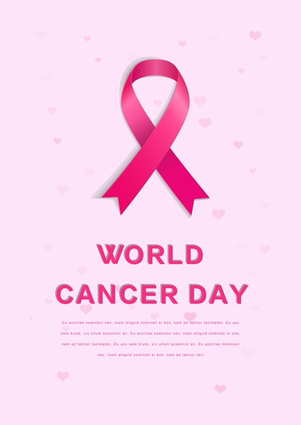 世界癌症日托病预防癌症的海报
