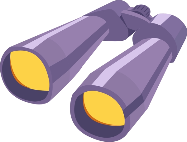 紫色的望远镜插画