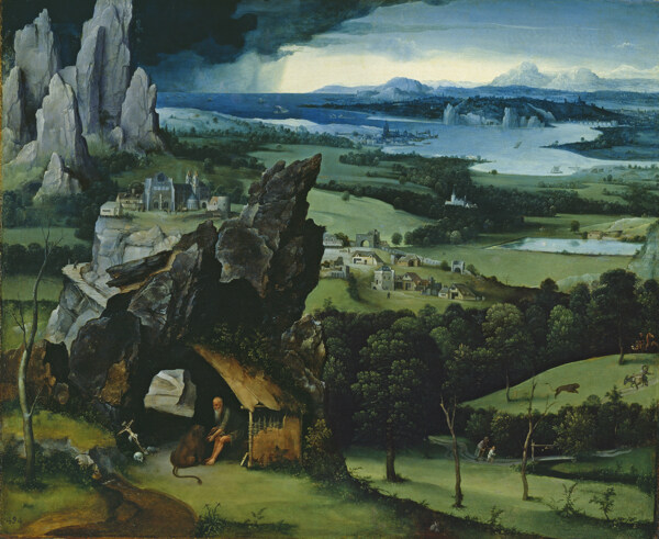 PatenierJoachimLandscapewithSaintJerome151519画家古典画古典建筑古典景物装饰画油画