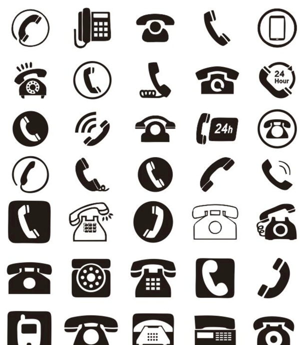 矢量电话标志
