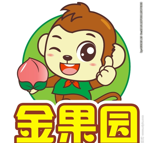 金果园水果超市logo猴
