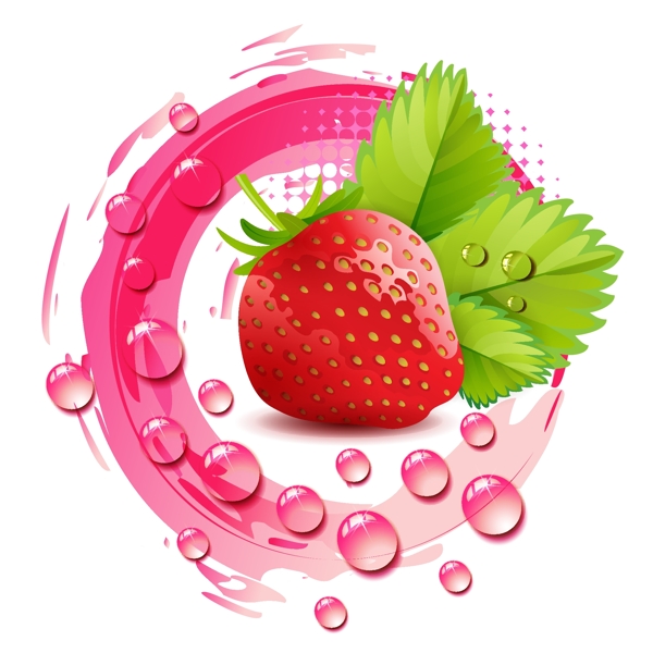 动感草莓草莓汁图片