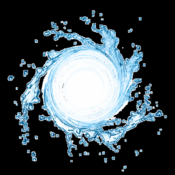 小清新水波圆圈元素