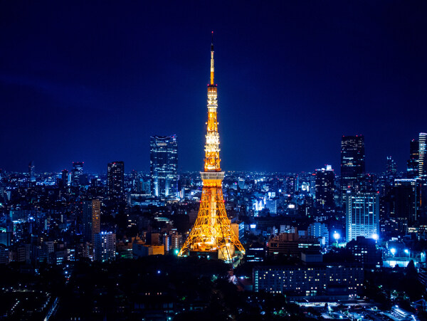 东京铁塔夜色图片