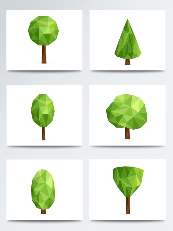 植树节创意绿树素材