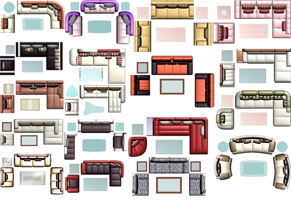 沙发茶几类平面设计素材图片